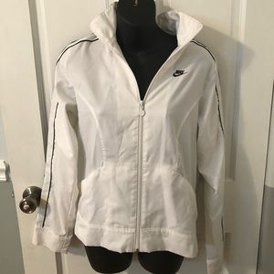 Nike women’s white with black jacket size small.